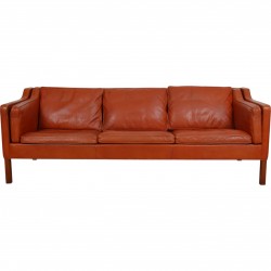 Børge Mogensen 2213 sofa i patineret cognac læder