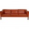 Børge Mogensen 2213 sofa i patineret cognac læder