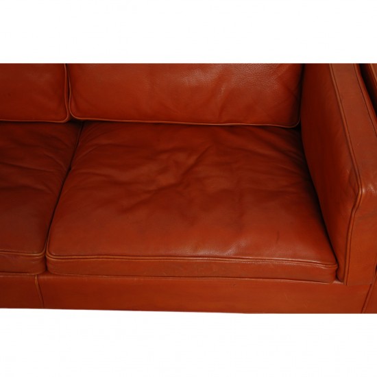 Børge Mogensen 2213 sofa i patineret cognac læder