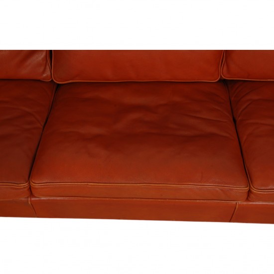 Børge Mogensen 2213 sofa i patineret cognac læder