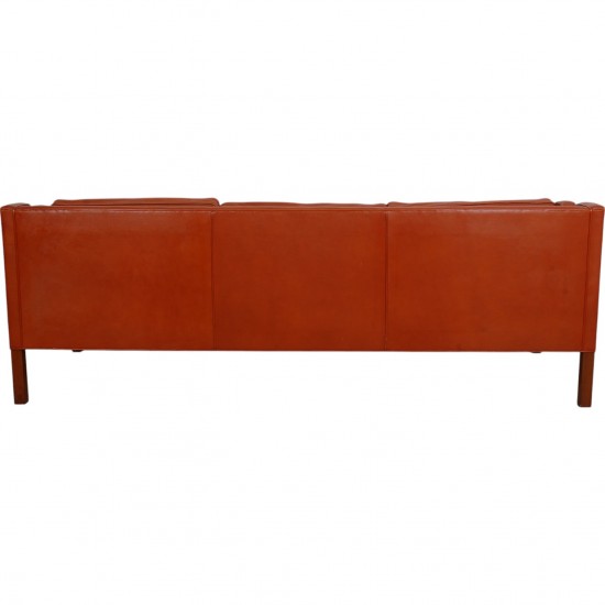 Børge Mogensen 2213 sofa i patineret cognac læder