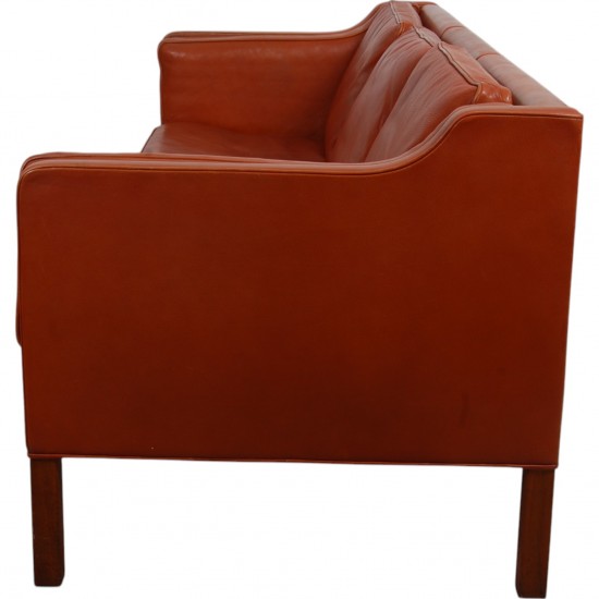 Børge Mogensen 2213 sofa i patineret cognac læder