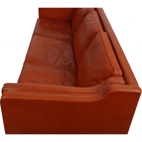 Børge Mogensen 2213 sofa i patineret cognac læder
