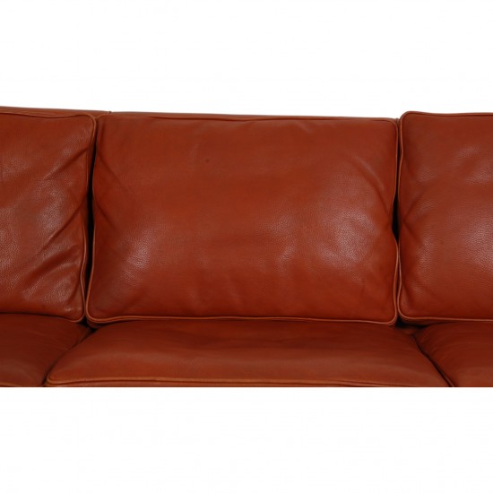 Børge Mogensen 2213 sofa i patineret cognac læder