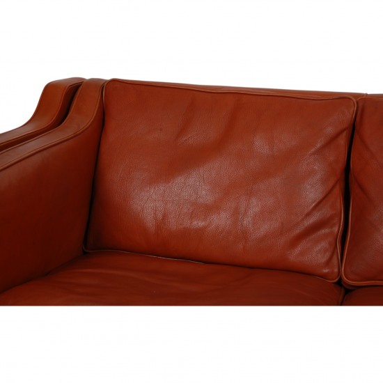 Børge Mogensen 2213 sofa i patineret cognac læder