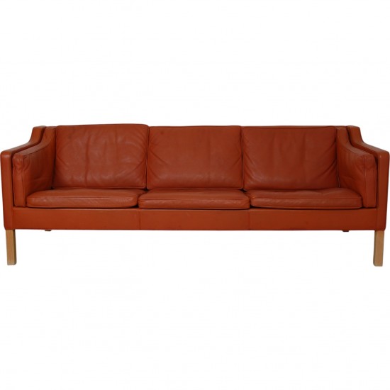 Børge Mogensen 2213 3.seater sofa in patinated cognac leather