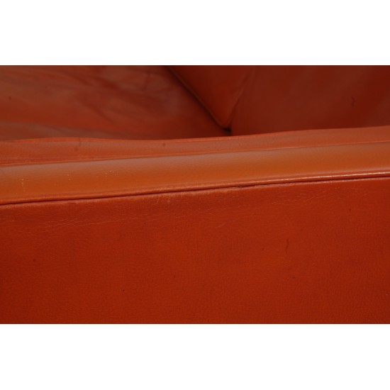 Børge Mogensen 2213 3.seater sofa in patinated cognac leather