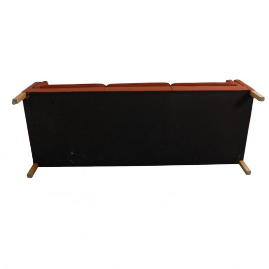 Børge Mogensen 2213 3.seater sofa in patinated cognac leather