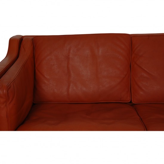 Børge Mogensen 2213 3.seater sofa in patinated cognac leather