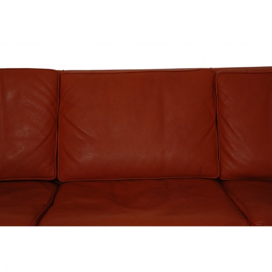 Børge Mogensen 2213 3.seater sofa in patinated cognac leather