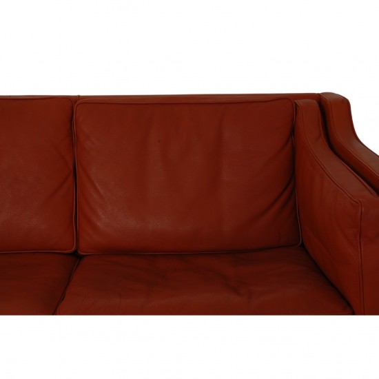 Børge Mogensen 2213 3.seater sofa in patinated cognac leather
