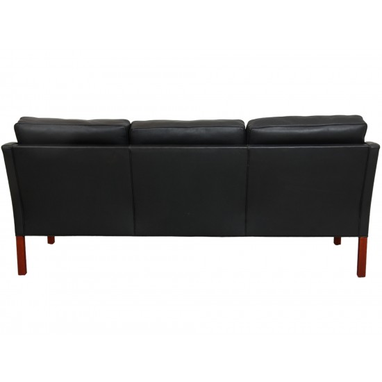 Børge Mogensen 2323 3.seater sofa in black leather