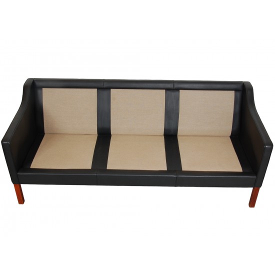 Børge Mogensen 2323 3.pers sofa i sort læder