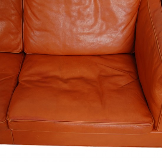 Børge Mogensen 2213 3-personers sofa i cognac læder