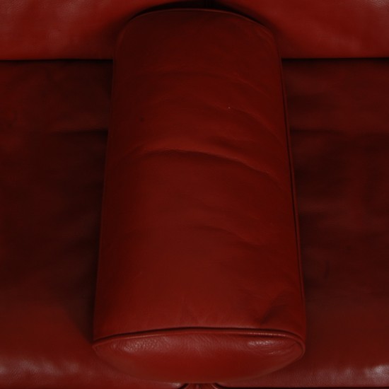Børge Mogensen 2.seater kupe sofa in red leather