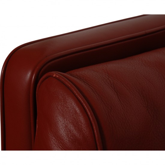 Børge Mogensen 2.seater kupe sofa in red leather