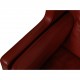 Børge Mogensen 2.seater kupe sofa in red leather