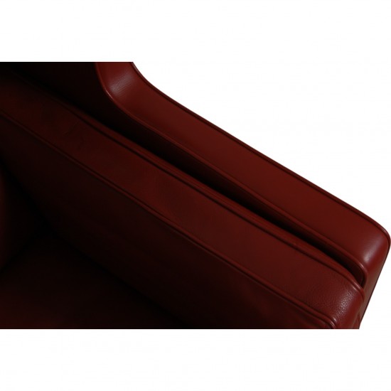 Børge Mogensen 2.seater kupe sofa in red leather