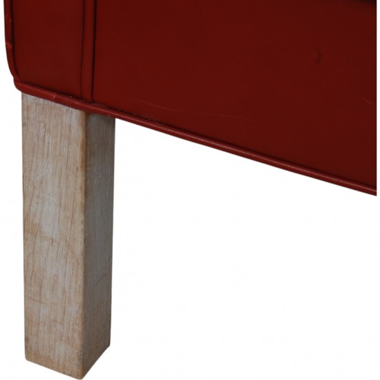 Børge Mogensen 2.seater kupe sofa in red leather