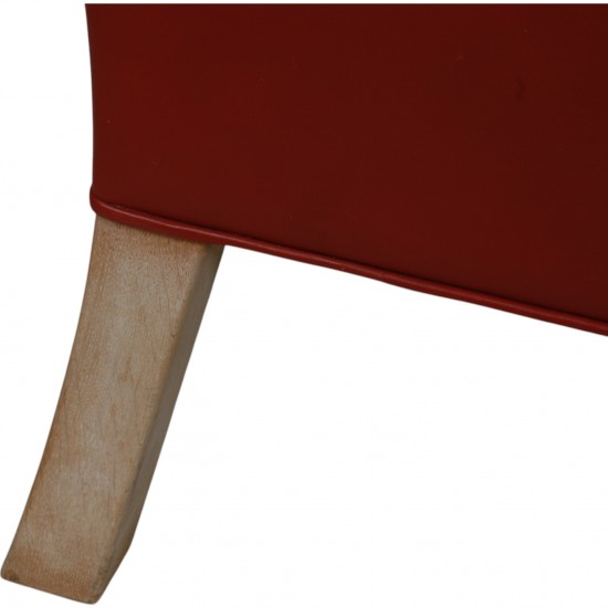 Børge Mogensen 2.seater kupe sofa in red leather