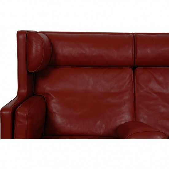 Børge Mogensen 2.seater kupe sofa in red leather