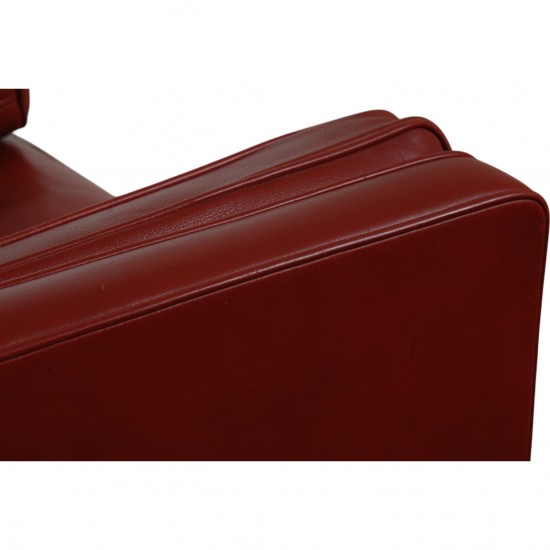 Børge Mogensen 2.seater kupe sofa in red leather
