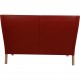 Børge Mogensen 2.seater kupe sofa in red leather