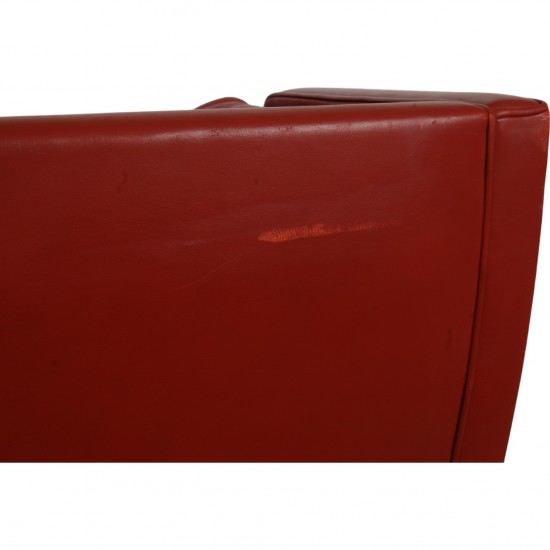 Børge Mogensen 2.seater kupe sofa in red leather