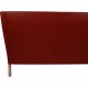 Børge Mogensen 2.seater kupe sofa in red leather