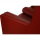 Børge Mogensen 2.seater kupe sofa in red leather