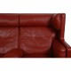 Børge Mogensen 2.seater kupe sofa in red leather