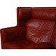 Børge Mogensen 2.seater kupe sofa in red leather