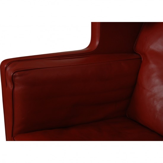 Børge Mogensen 2.seater kupe sofa in red leather