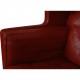 Børge Mogensen 2.seater kupe sofa in red leather