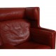 Børge Mogensen 2.seater kupe sofa in red leather