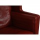 Børge Mogensen 2.seater kupe sofa in red leather