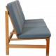Børge Mogensen 3.seater 2219 sofa with blue cushions