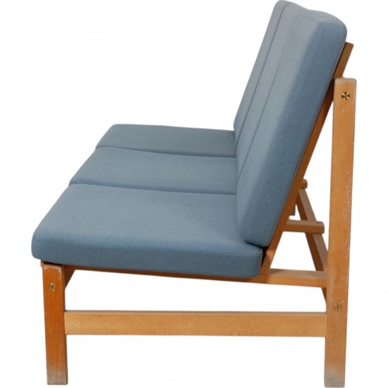 Børge Mogensen 3.seater 2219 sofa with blue cushions