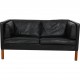 Børge Mogensen 2-personers 2442 sofa i sort læder
