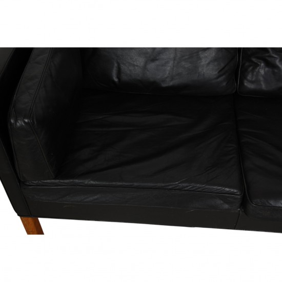 Børge Mogensen 2-personers 2442 sofa i sort læder