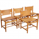 Set of four Børge Mogensen Spanish dinning chairs