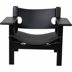 Børge Mogensen black Spanish lounge chair 