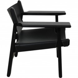 Børge Mogensen black Spanish lounge chair 