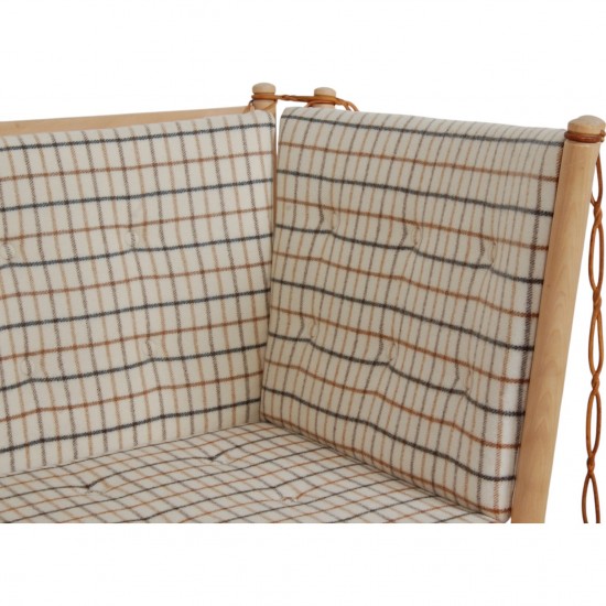 Børge Mogensen Spoke-back sofa in Hestedækken fabric
