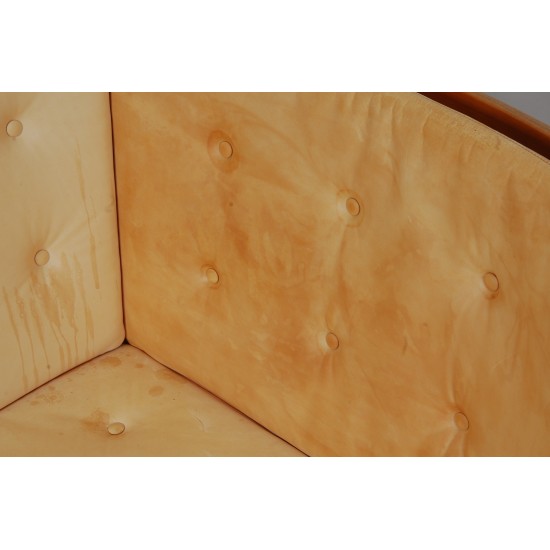 Børge Mogensen Spoke-back sofa in natural leather