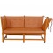 Børge Mogensen 2.seater Spoke-back sofa in cognac leather