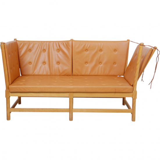 Børge Mogensen Spoke-back sofa in cognac anilin leather