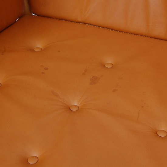 Børge Mogensen Spoke-back sofa in cognac anilin leather