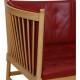 Børge Mogensen Spoke-back sofa in red leather