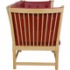 Børge Mogensen Spoke-back sofa in red leather